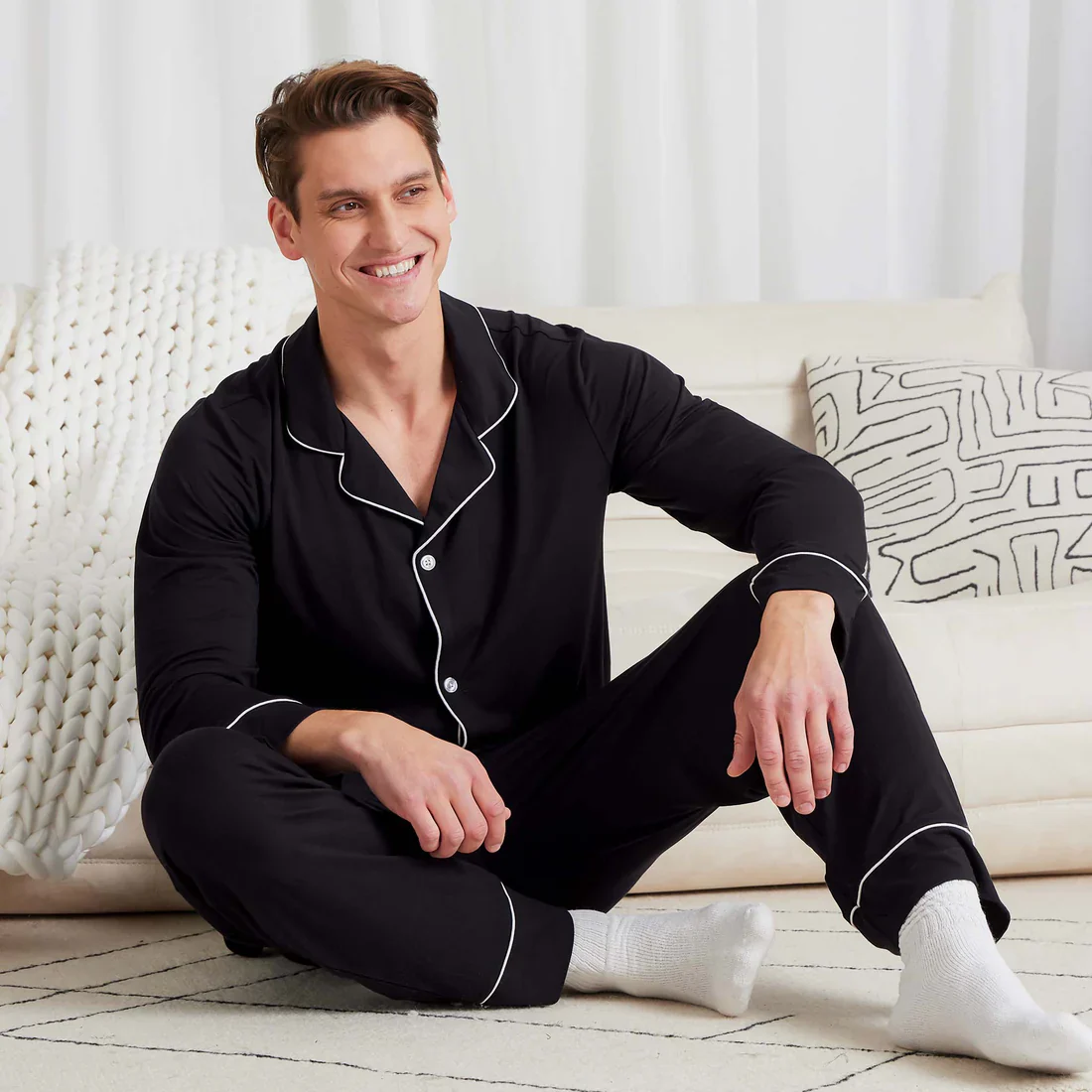 Buttoned Bamboo Fiber Pajama - Image 7
